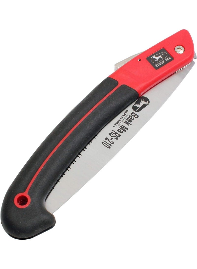 بايك ما منشار تقليم قابل للطي احترافي من بايك ما (RS-210) مصنوع من الفولاذ المقاوم للصدأ، صنع في كوريا، مثالي للاستخدام المنزلي والحدائق الخارجية - Image 1